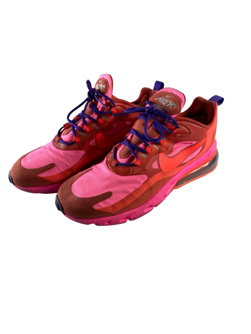 Nike Air Max 270 React Electronic Music Pink Red AO4971-600 Men’s Size 10.5